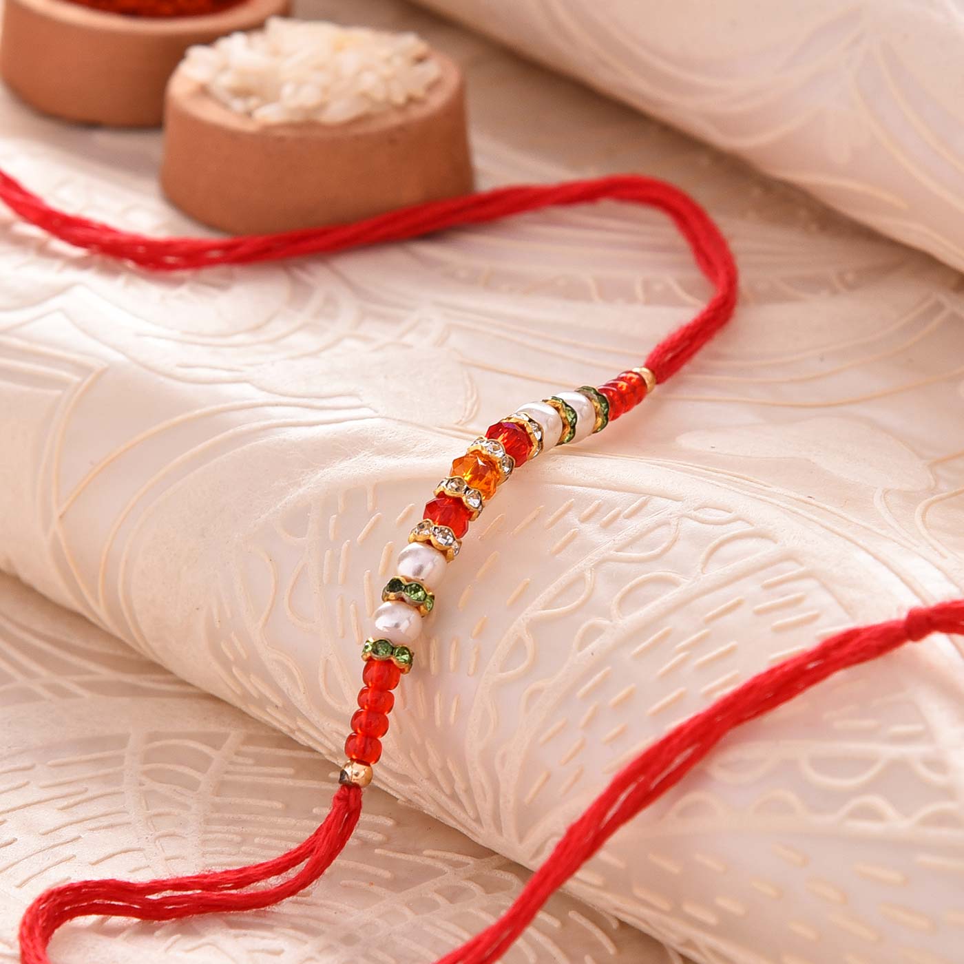 Fancy Beads & Crystal Rakhi -12 Pcs Pack