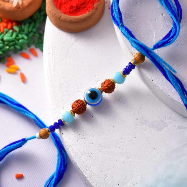 Evil Eye And Rudraksh Rakhi - 12 Pcs Pack