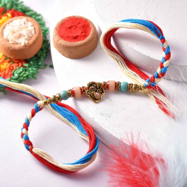 Designer Om Colourful Rakhi - 12 Pcs Pack