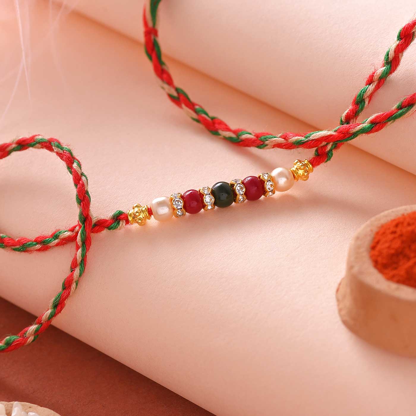 Gorgeous Beads & Pearls Rakhi 12- Pcs Pack
