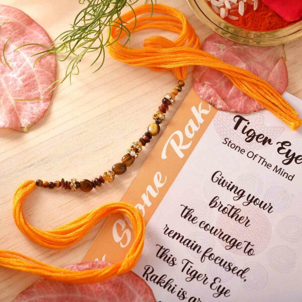 Stone Of Mind Tiger Eye Rakhi - 12 Pcs Pack