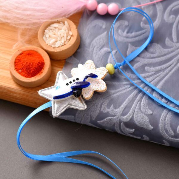 Fancy Stars, Flower & Airplane Rakhi - 12 Pcs Pack