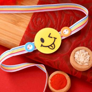 Awesome Smiley & Buttons Rakhi - 12 Pcs Pack