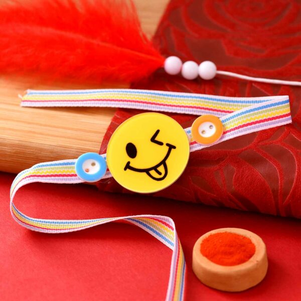 Awesome Smiley & Buttons Rakhi - 12 Pcs Pack - Image 2