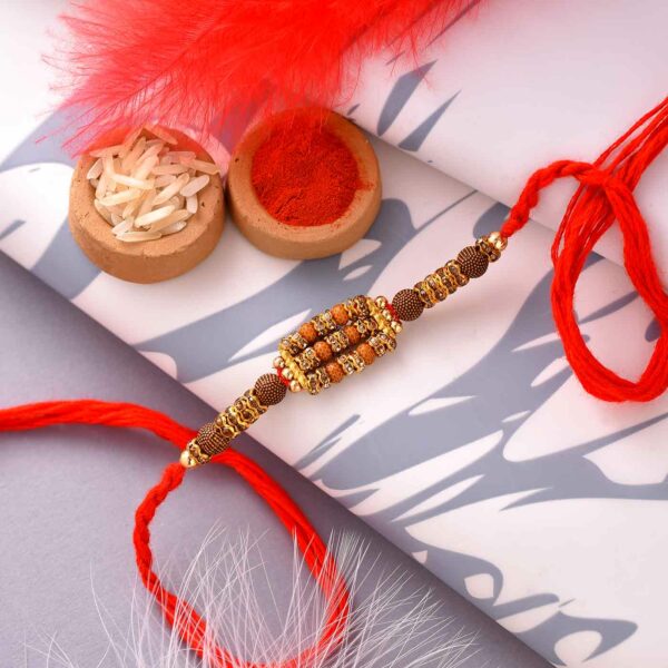 Fancy Multi strands Beads N Stone Work Rakhi- 12 Pcs pack