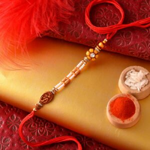 Om Floral Pearls Divine Rakhi -12 pcs Pack
