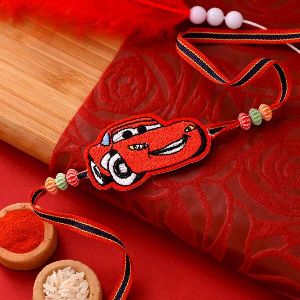 Trendy Kid's Car & Beads Rakhi - 12 Pcs Pack