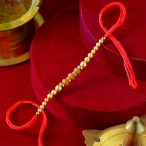 Wooden Beads , Pearl & Stone Work Rakhi - 12 Pcs Pack