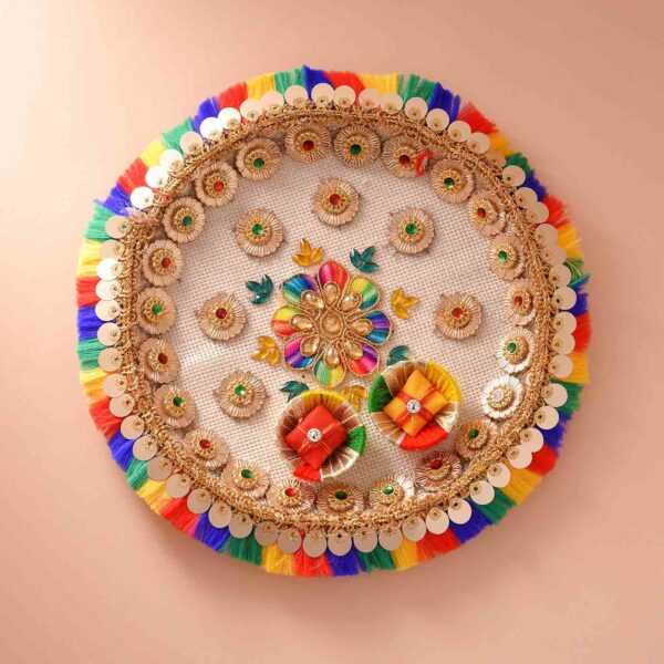 Rakhi Puja Thali 6 Inch- 12 Pcs Pack