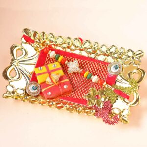 Rakhi Tikka Tray With Rakhi 11 cms - 12 Pcs Pack