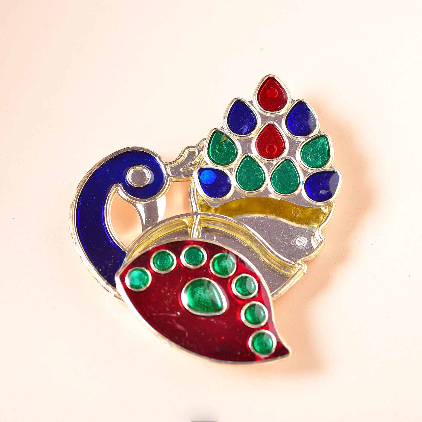Peacock shaped Roli Chawal Palette Holder -12 Pcs Pack