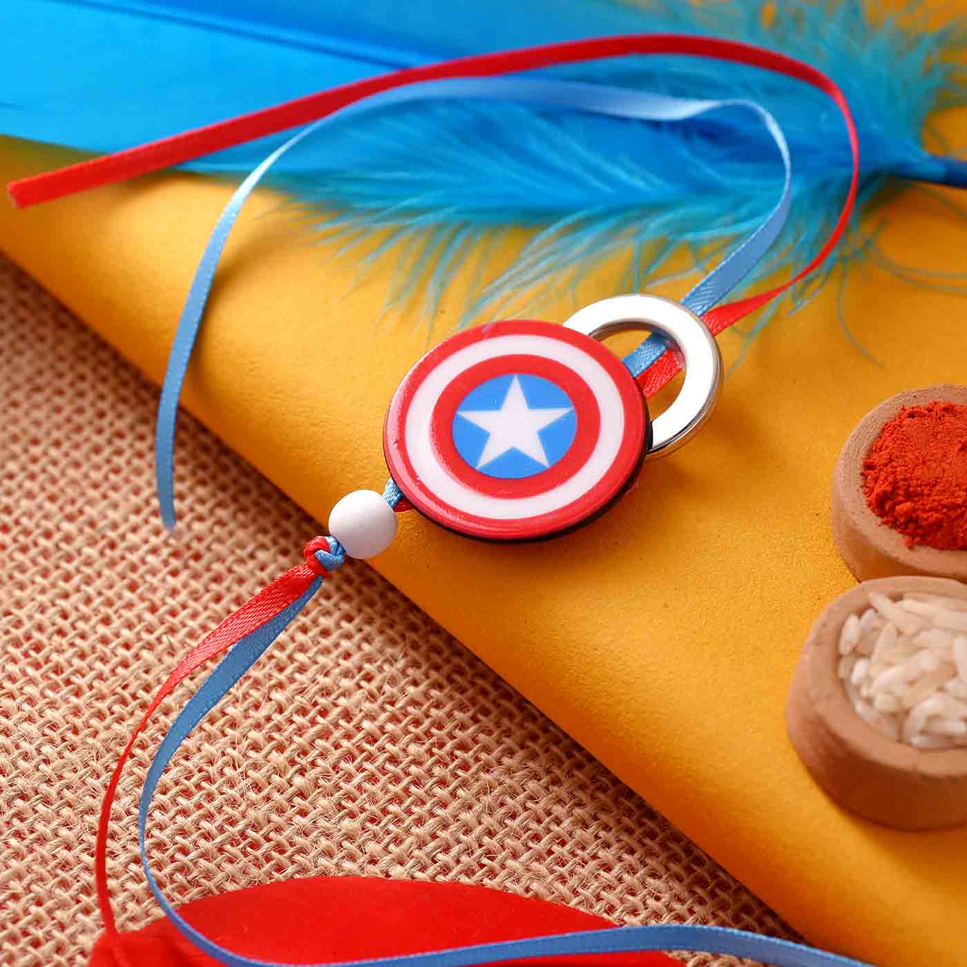 Captain America Kid's Rakhi- 12 Pcs Pack