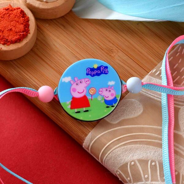 Cute Kid's Peppa Pig Rakhi - 12 Pcs Pack