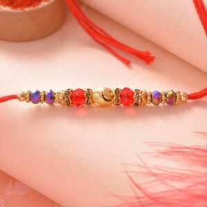 Stunning Crystal & Golden Beads Rakhi -12 Pcs Pack