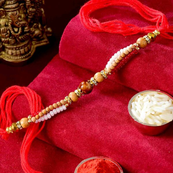 Multi strands Pearl & Beads Rakhi - 12 Pcs Pack