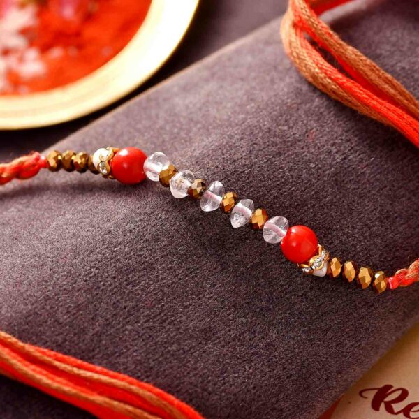 Vitality Stone Red Jade Rakhi - 12 Pcs Pack