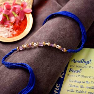 Tranquillizer Stone Amethyst Rakhi - 12 Pcs Pack