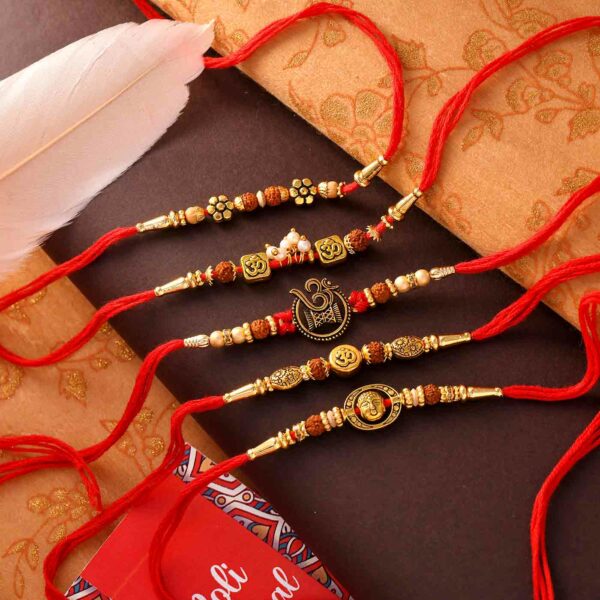 Divine Rakhis Set Of Five - 12 Pcs Pack