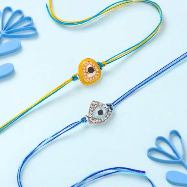 Eccentric Evil Eye Rakhi Set - 12 Pcs Pack