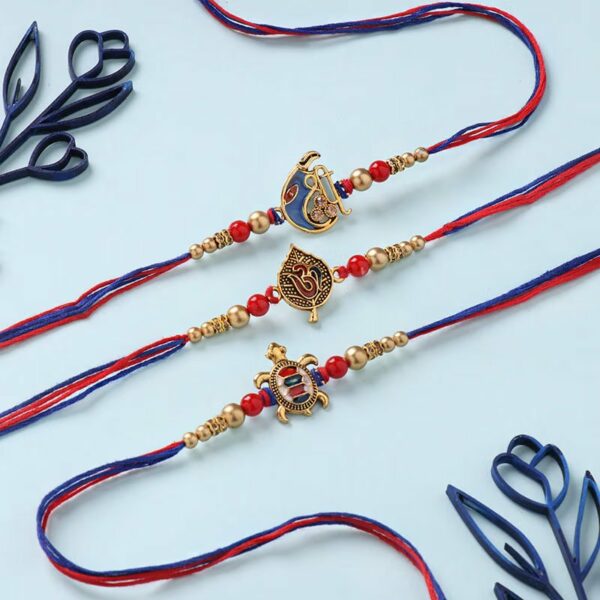 Embellished Rakhi Trio - 12 Pcs Pack