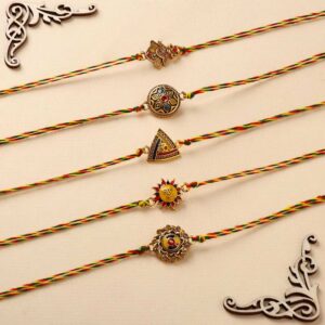 Colorful Unity Rakhi Set - 12 Pcs Pack