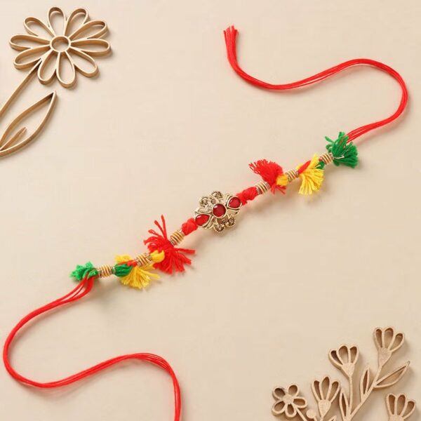 Vibrant Eco Friendly Thread Rakhi - 12 Pcs Pack