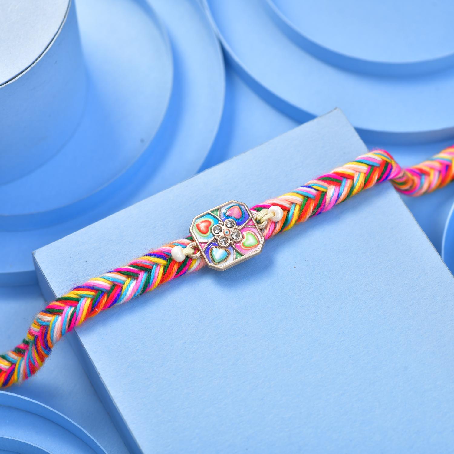 Rainbow Colorfull  Rakhi 12 Pcs pack