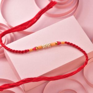 Red Beaded Designer Rakhi 12 pcs pack