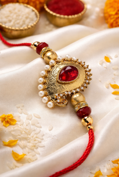 Beautful Kundan Rakhi
